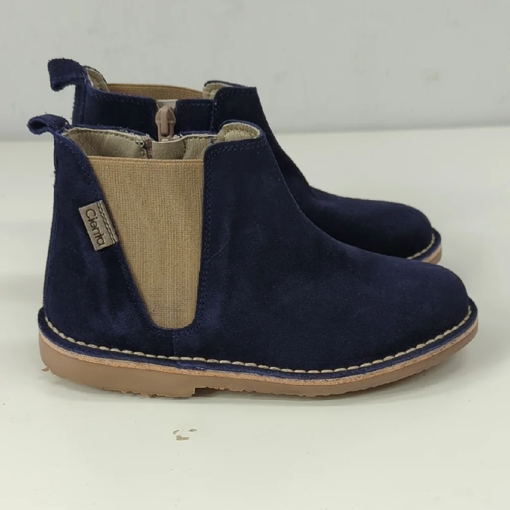 New Cienta Navy Suede Chelsea Boots‎ Size EU 32, US 1